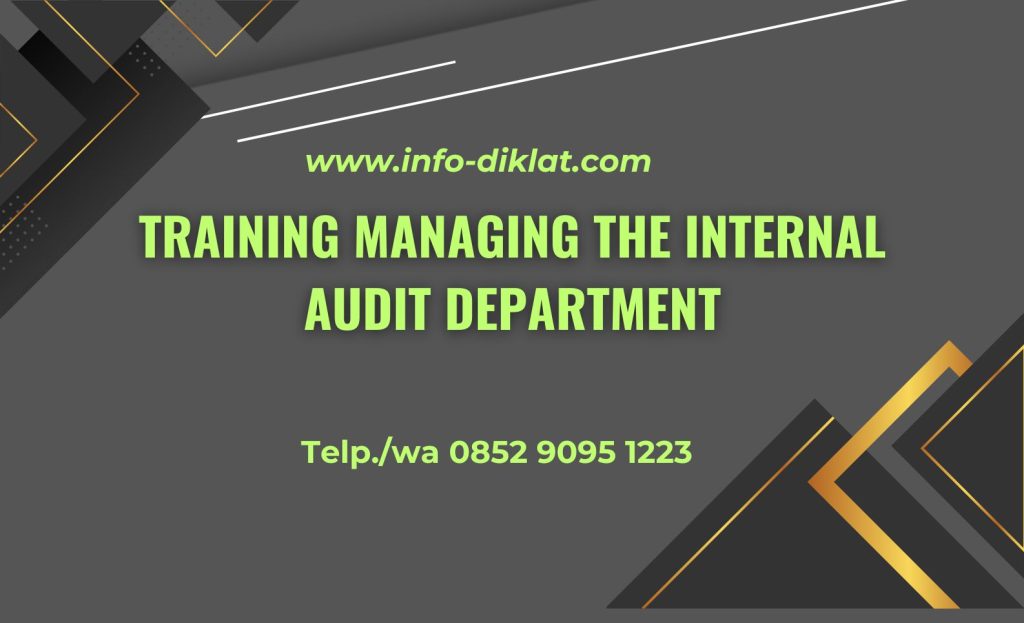 Training Managing the Internal Audit Department