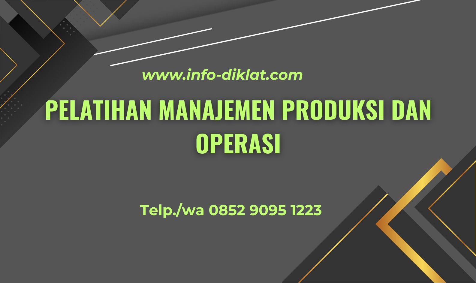 Pelatihan Manajemen Produksi dan Operasi