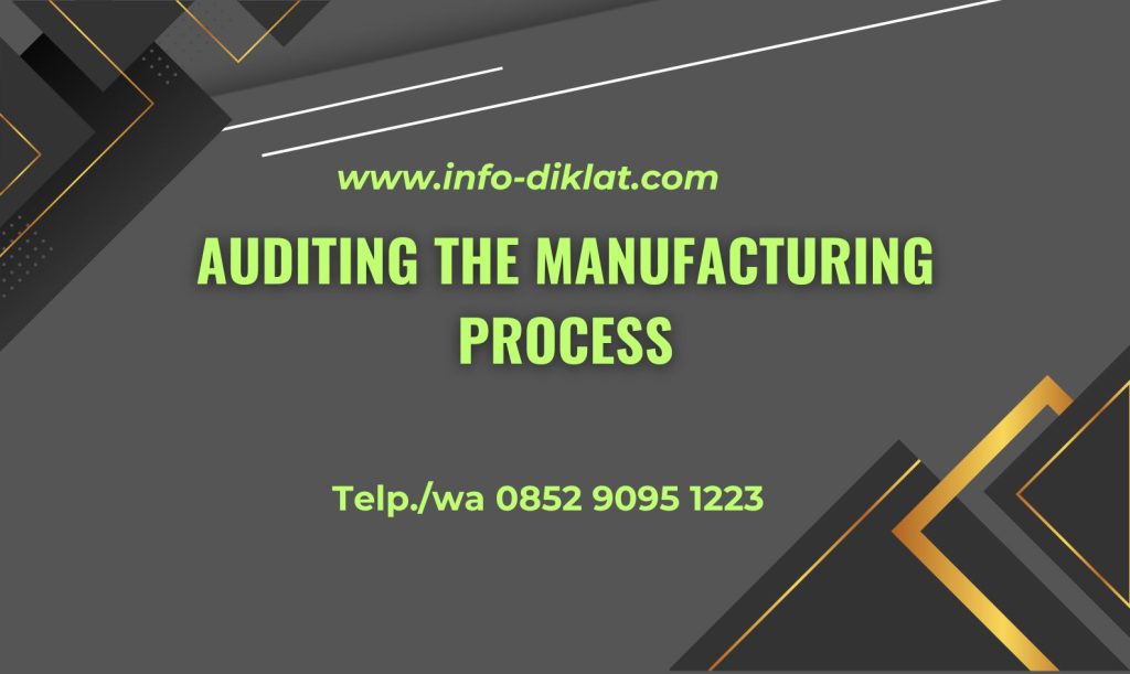 Training Auditing the Manufacturing Process